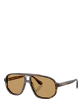 Emporio Armani aviator sunglasses striped dark green brown - British product