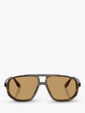 Emporio Armani aviator sunglasses striped dark green brown - British product