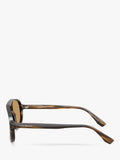 Emporio Armani aviator sunglasses striped dark green brown - British product