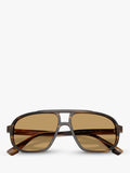 Emporio Armani aviator sunglasses striped dark green brown - British product