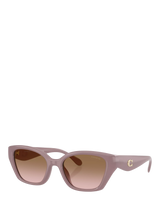 John Lewis Coach Women's Irregular Sunglasses, Milky Putty/Brown Gradient- Buy online at McGrocer