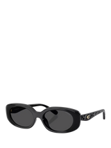 John Lewis Coach HC8443 Women's Oval Sunglasses, Black/Grey- Buy online at McGrocer