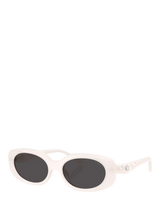 John Lewis Coach Women's Oval Sunglasses, Milky Cloud/Grey - 54mm Lens Width- Buy online at McGrocer