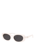 Coach women's oval sunglasses white frame grey lens 54mm, UK version