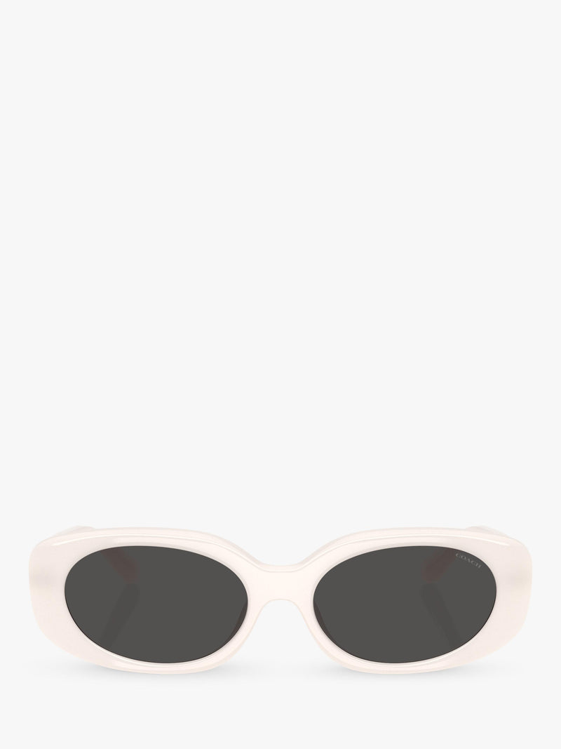 Coach women's oval sunglasses white frame grey lens 54mm, UK version