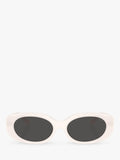 Coach women's oval sunglasses white frame grey lens 54mm, UK version