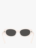 Coach women's oval sunglasses white frame grey lens 54mm, UK version