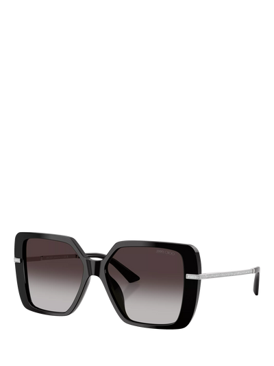 John Lewis Jimmy Choo JC5048 Women's Square Sunglasses, Black/Grey Gradient- Buy online at McGrocer