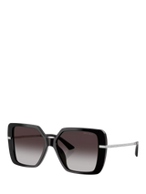 John Lewis Jimmy Choo JC5048 Women's Square Sunglasses, Black/Grey Gradient- Buy online at McGrocer