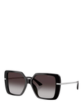 Jimmy Choo square sunglasses black grey gradient - British product