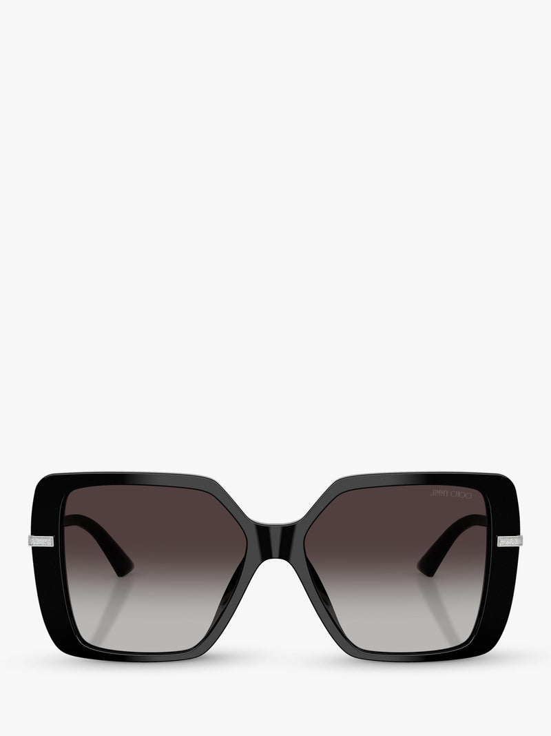Jimmy Choo square sunglasses black grey gradient - British product