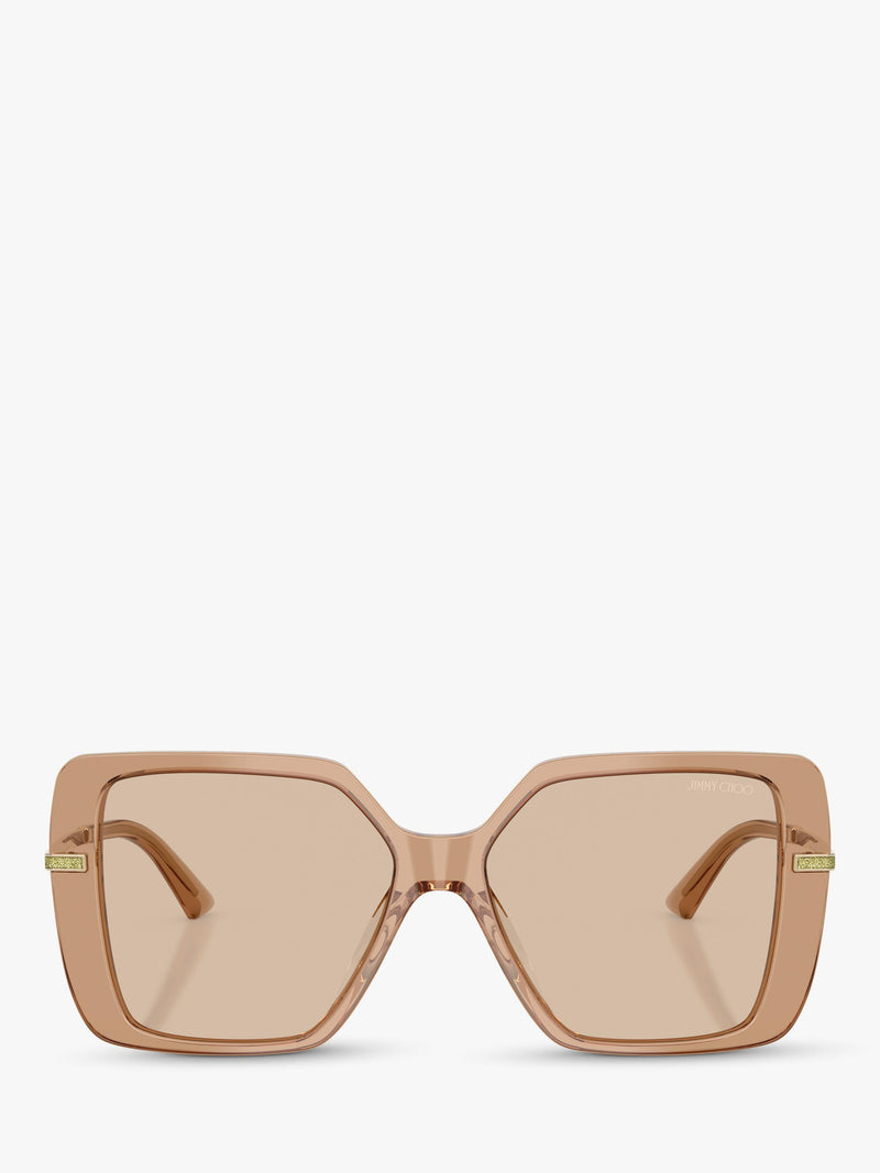 Jimmy Choo women's square sunglasses brown acetate 55mm (British brand)