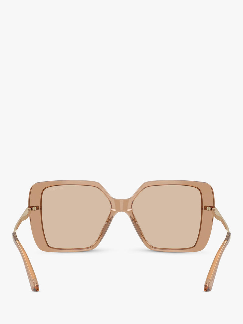 Jimmy Choo women's square sunglasses brown acetate 55mm (British brand)