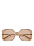 Jimmy Choo women's square sunglasses brown acetate 55mm (British brand)