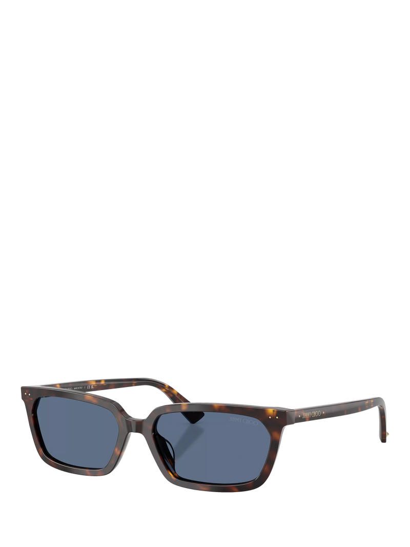 Jimmy Choo rectangular sunglasses tortoise blue (British brand)