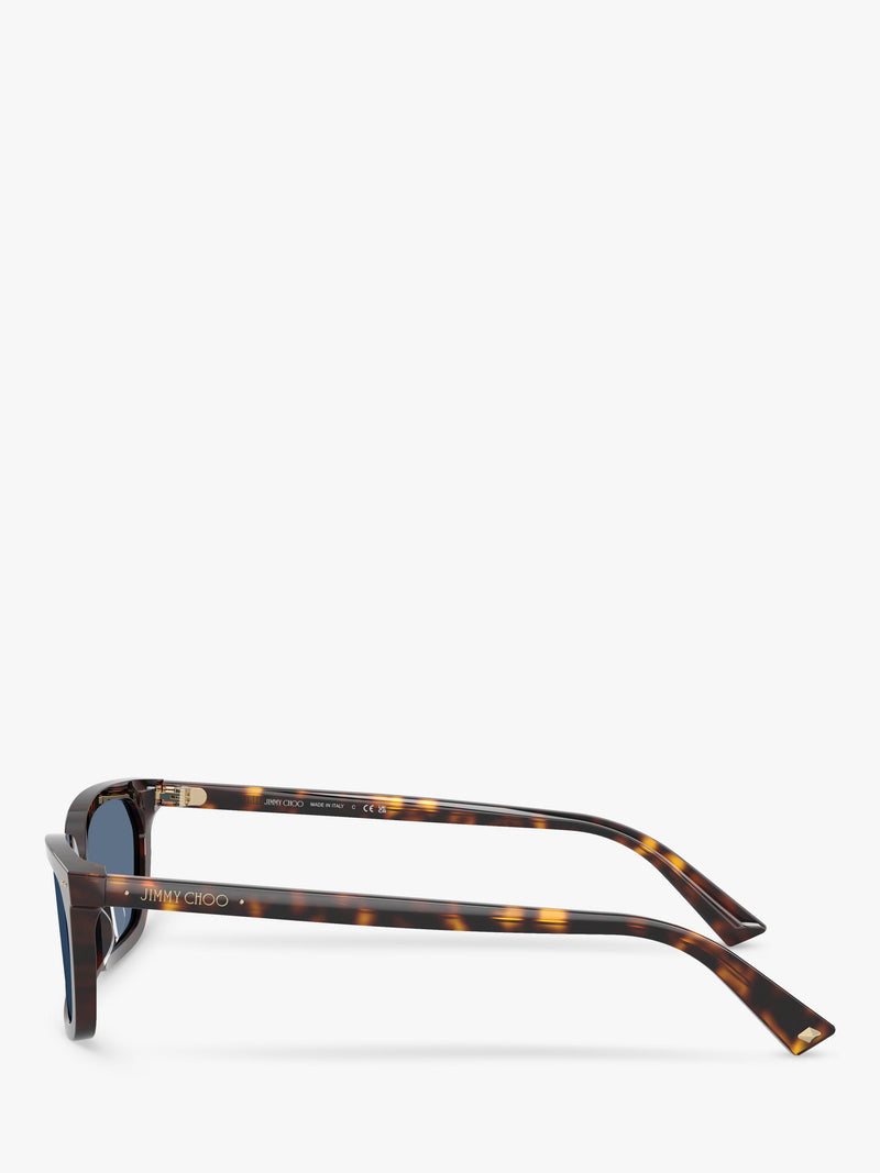 Jimmy Choo rectangular sunglasses tortoise blue (British brand)