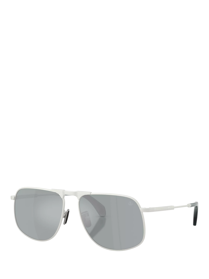 Moncler aviator sunglasses matte silver 58mm, UK version