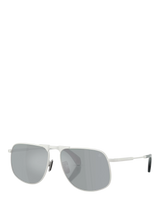 John Lewis Moncler ME4014 Matte Silver Aviator Sunglasses- Buy online at McGrocer