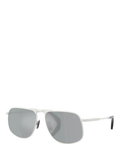John Lewis Moncler ME4014 Matte Silver Aviator Sunglasses- Buy online at McGrocer