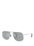 Moncler aviator sunglasses matte silver 58mm, UK version
