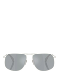 Moncler aviator sunglasses matte silver 58mm, UK version