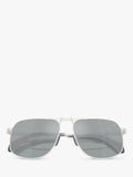Moncler aviator sunglasses matte silver 58mm, UK version