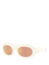 John Lewis Moncler ME8015 Unisex Oval Sunglasses Vanilla 54mm- Buy online at McGrocer