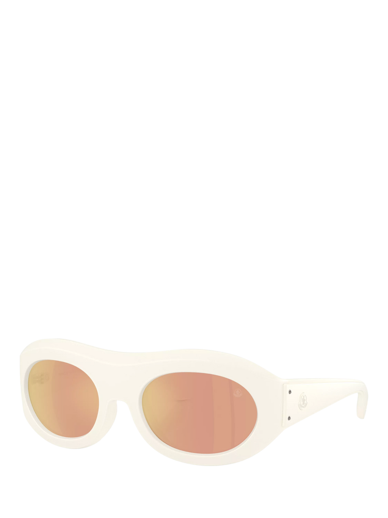 Moncler white oval sunglasses 54mm lens, UK version