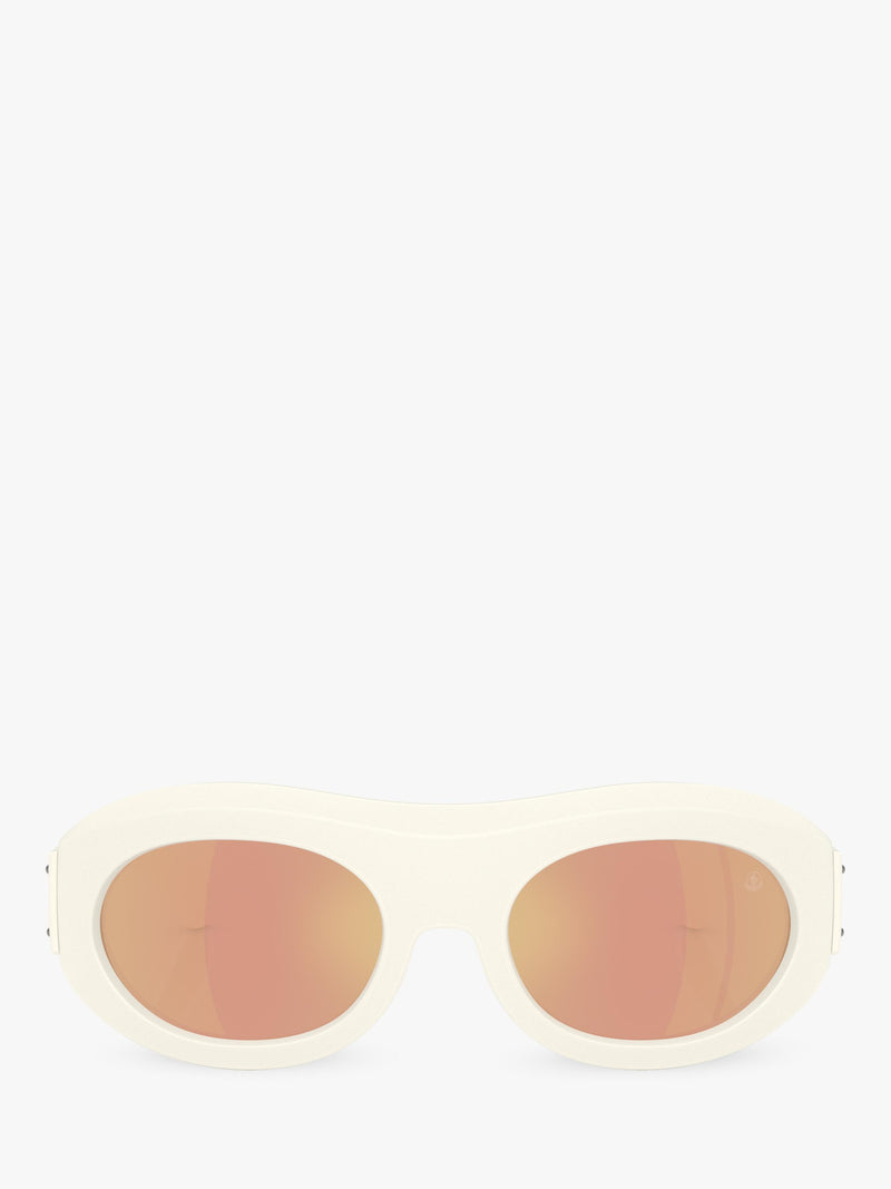Moncler white oval sunglasses 54mm lens, UK version