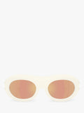 Moncler white oval sunglasses 54mm lens, UK version
