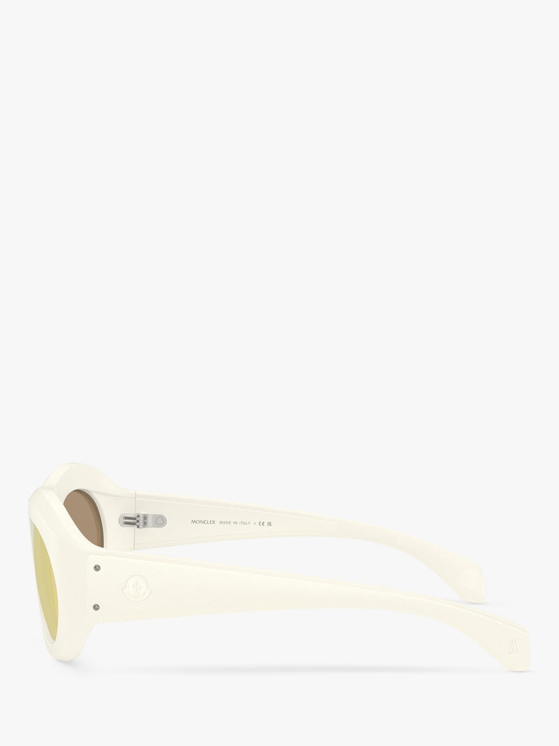 Moncler white oval sunglasses 54mm lens, UK version