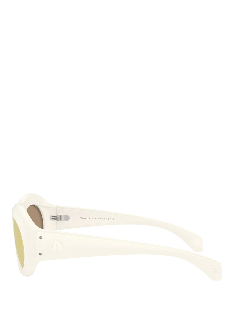 Moncler white oval sunglasses 54mm lens, UK version
