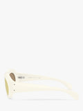 Moncler white oval sunglasses 54mm lens, UK version
