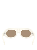 Moncler white oval sunglasses 54mm lens, UK version
