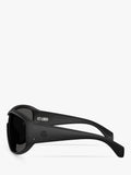Moncler oval sunglasses matte black, UK version