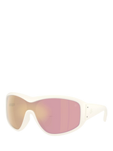 John Lewis Moncler ME8016 Unisex Wrap Sunglasses, Vanilla- Buy online at McGrocer