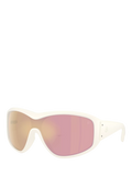 Moncler wrap sunglasses vanilla white frame, imported from the UK