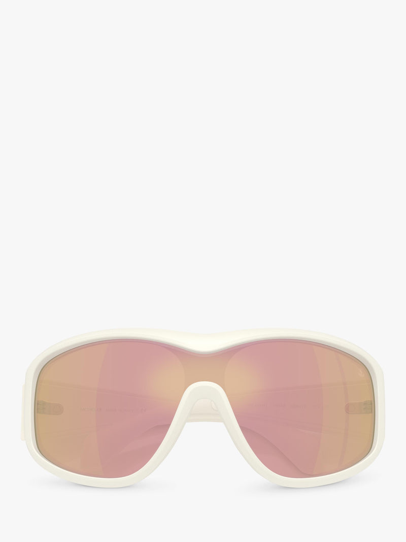 Moncler wrap sunglasses vanilla white frame, imported from the UK