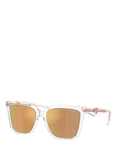 John Lewis Michael Kors Women Polarised Square Sunglasses, Clear/Pink- Buy online at McGrocer