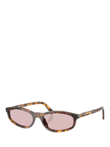 John Lewis Miu Miu MU A06S Women's Irregular Sunglasses Havana Pink- Buy online at McGrocer