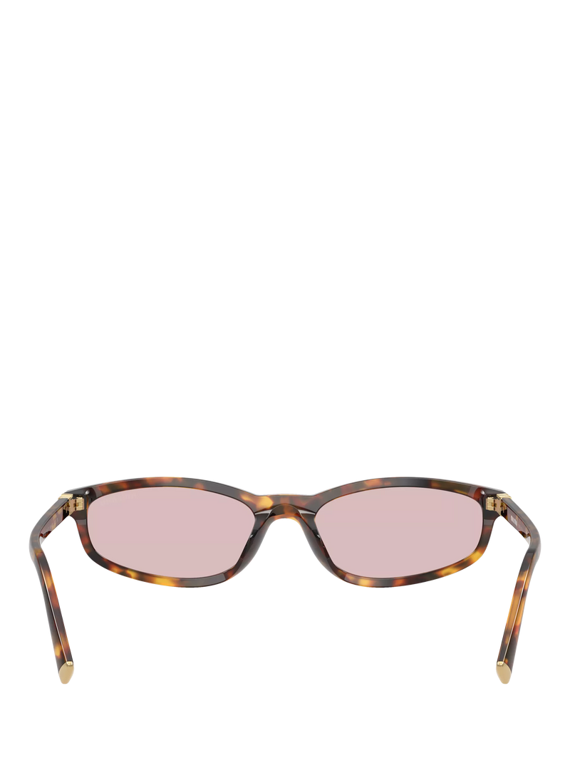 Miu Miu irregular sunglasses Havana/Pink, imported from the UK