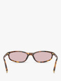Miu Miu irregular sunglasses Havana/Pink, imported from the UK