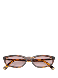 Miu Miu irregular sunglasses Havana/Pink, imported from the UK