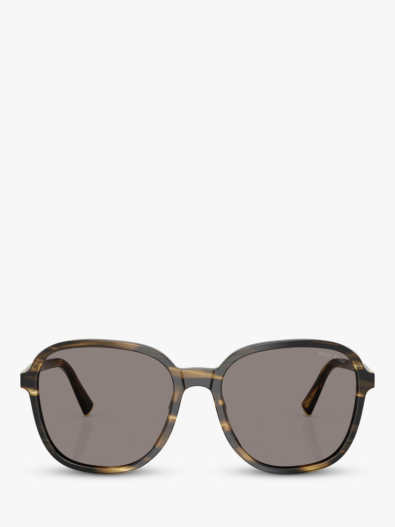 Miu Miu women's pillow sunglasses brown frame with 58mm lenses, UK version