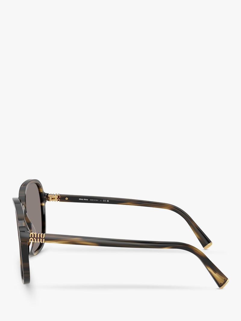 Miu Miu women's pillow sunglasses brown frame with 58mm lenses, UK version