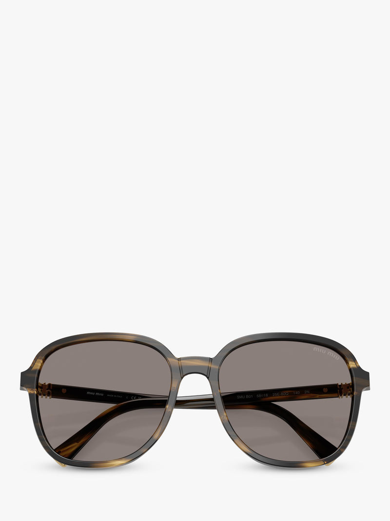 Miu Miu women's pillow sunglasses brown frame with 58mm lenses, UK version