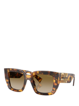 John Lewis Miu Miu Women's Square Sunglasses Honey Havana/Brown- Buy online at McGrocer