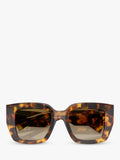 Miu Miu women's square sunglasses honey havana brown - British product