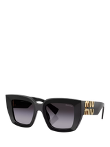 John Lewis Miu Miu Women's Square Sunglasses, Black/Grey Gradient- Buy online at McGrocer
