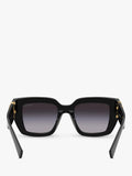 Miu Miu square sunglasses in black with gradient lenses (British brand)